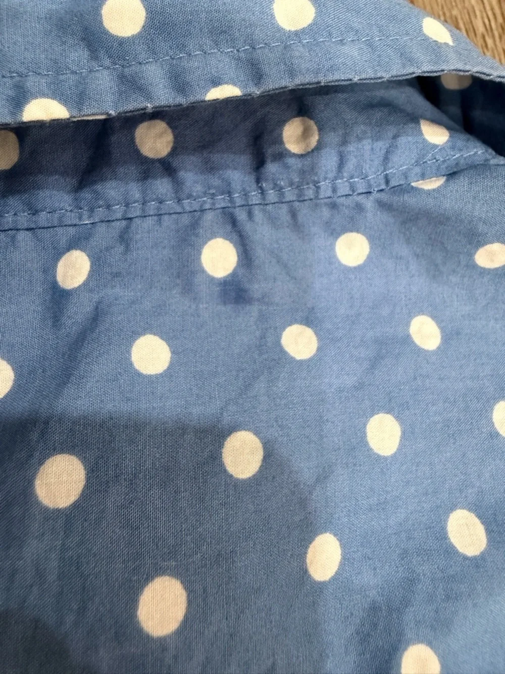 Talbots Blue Polka Dot Button-Up Shirt - Picture 8 of 8